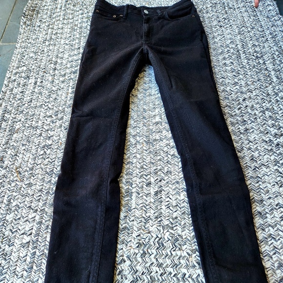 Acne Studios Bla Konst high waist skinny jeans in black Sz 29x34 - Picture 6 of 12